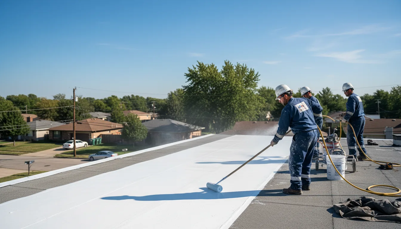 Commercial roof coating in Hillsdale, IL near me
